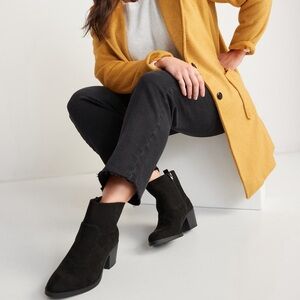 Old Navy Faux Suede Western Ankle Boots
